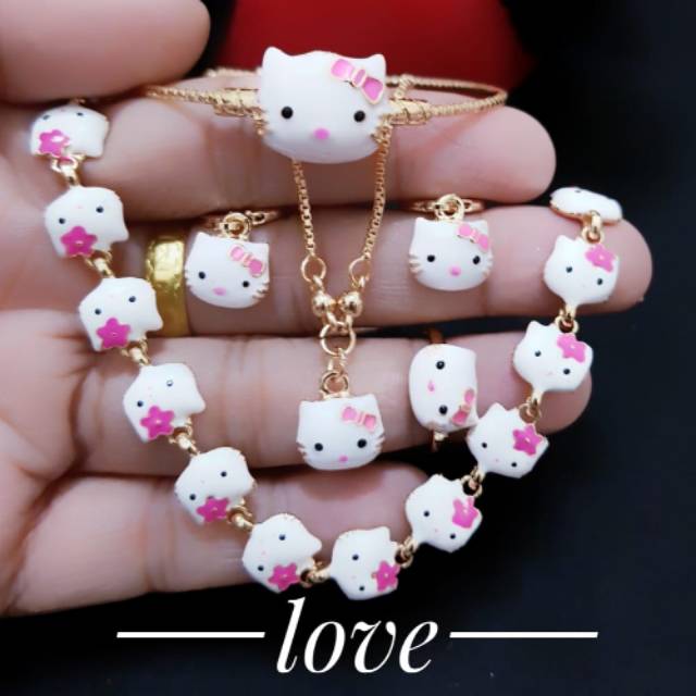 Set perhiasan xuling kitty anak cantik