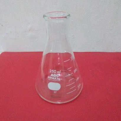 Erlenmeyer glass 250ML iwaki. Flask Erlenmeyer 250ML Iwaki.