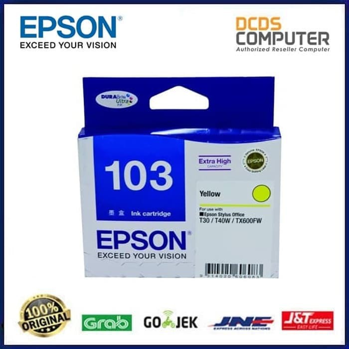 JOM0155 Tinta Epson 103 Yellow TX550W- T30- T40W- TX510FN- TX600FW-