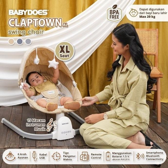 Bouncer Swing Babydoes Claptown Ayunan Bayi Elektrik Otomatis TERMURAH