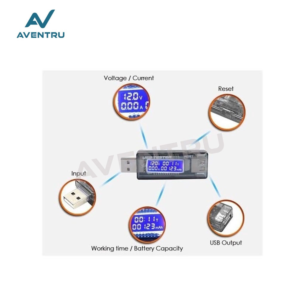 USB Doctor USB Voltmeter Wattmeter Charger Battery Capacity Tester