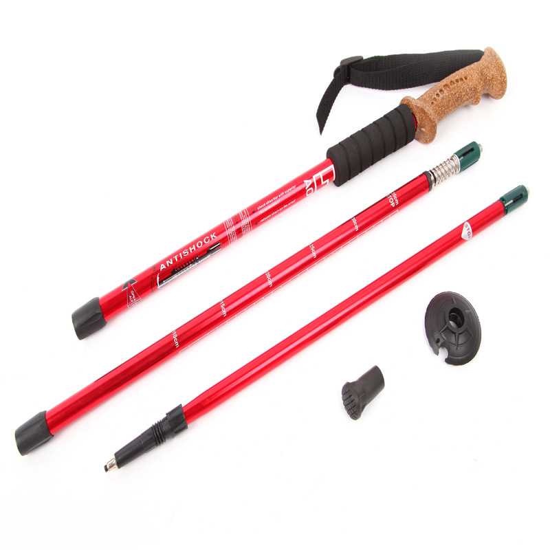 Tongkat Hiking Trekking Alpenstocks Pole Telescopic Adjustable