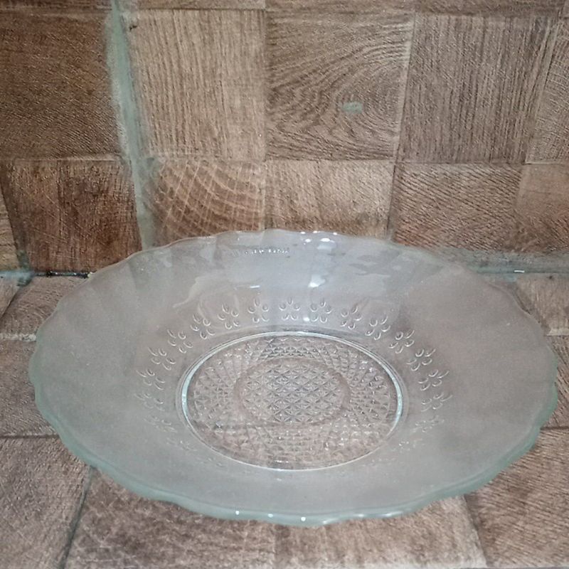 Piring Kaca bening per lusin 12Pcs