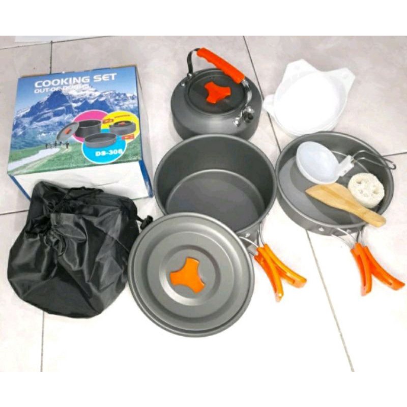 Cooking Set DS-308 LWY | Cooking set Camping | Cooking Set Oudoor | Nesting Camping
