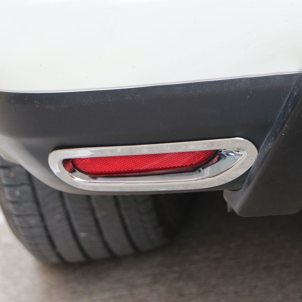 2pcs Stiker Cover Trim Lampu Kabut Belakang Mobil Bahan ABS Krom Untuk Nissan X-Trail T32 2014-2020