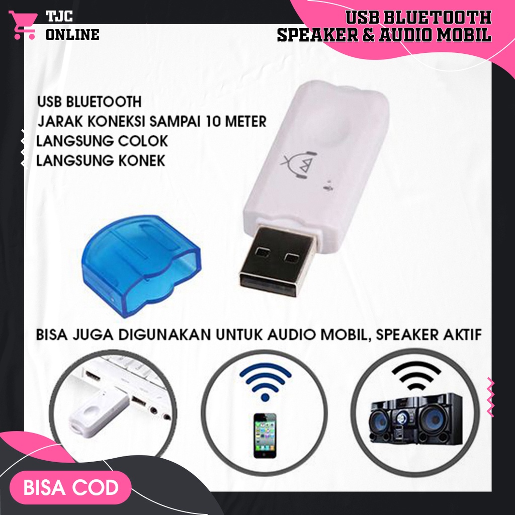USB Bluetooth Speaker Audio Receiver Wireless Mobil Penerima Sinyal Bluetooth Audio Mobil USB