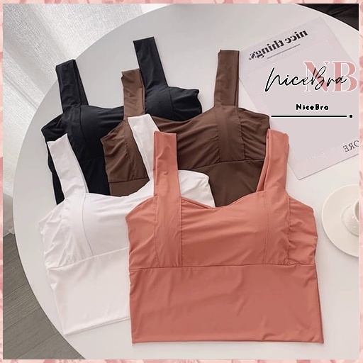 Nicebra Tank Top Bra Cup BH Singlet Pakaian Atasan Wanita Import Model Korea 1077