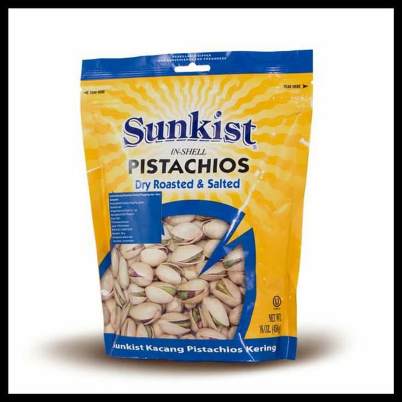 

KACANG SUNKIST DRY ROASTED PISTACHIO 454GR IMPORT