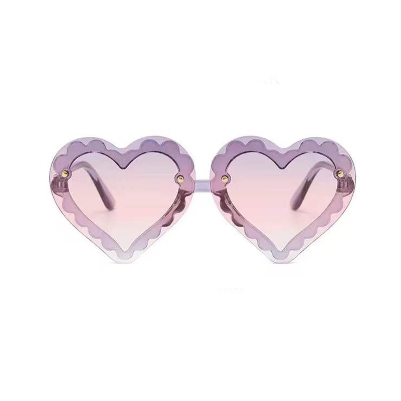 Kacamata Hitam Anak Perempuan Motif Love Korean Fashion - Sunglasses For Kids