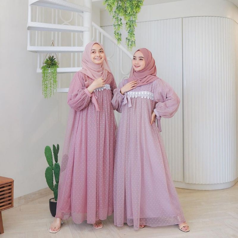 [A.D.A] IVORA MAXI DRESS MUSLIM BRUKAT | KONDANGAN DRESS | GAMIS EDISI