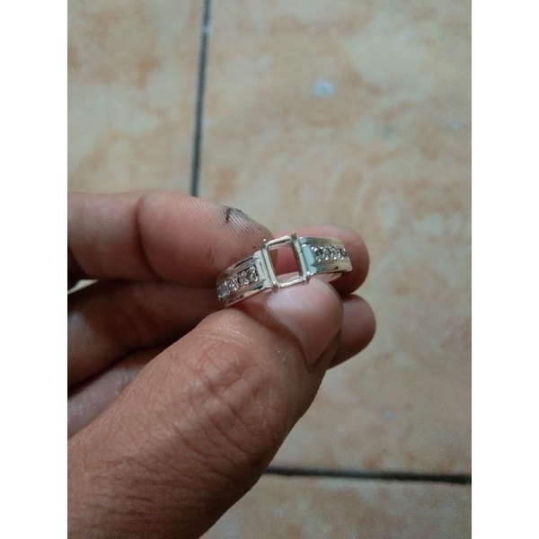 emban cincin cewek perak 925 handmade untuk batu kotak02
