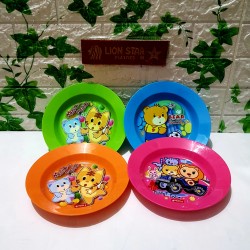 Piring makan plastik karakter anak
