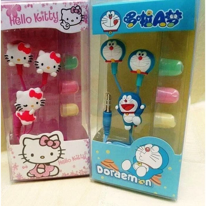 Trend-Headset Karakter Hello Kity &amp; Doraemon handsfree / Earphone Hellokitty earplug hf musik