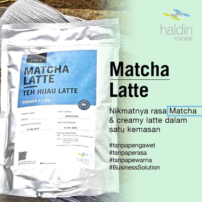 

Matcha Latte ( teh hijau latte ) haldin foods