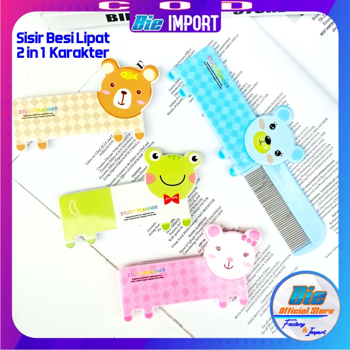 Sisir Besi Gagang Kaca Korean Style Impor Best Seller