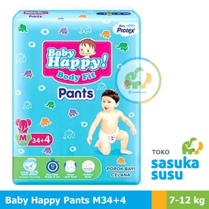 Baby Happy Body Fit Pants M34+4 - Promo Murah 