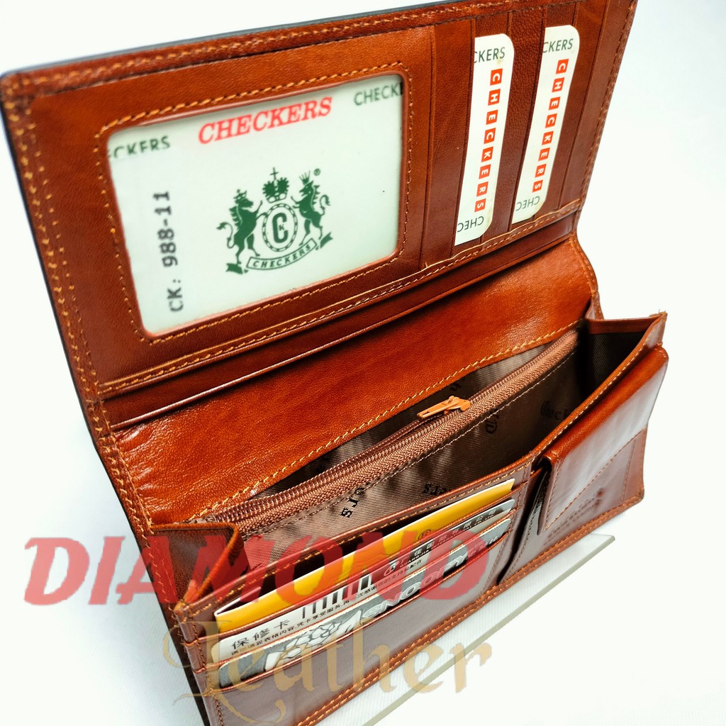 Checkers Asli Dompet Kulit Panjang Impor CK 11