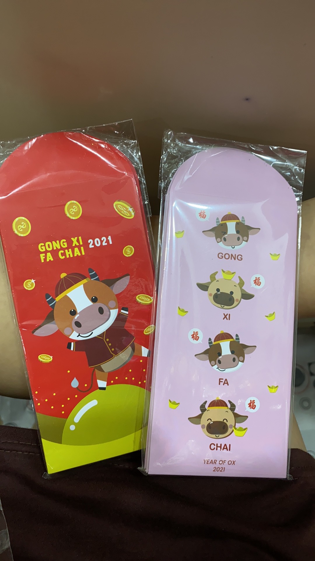 Angpao Imlek 2021 Shio Kerbau Ukuran  Panjang (uang Tidak Dilipat)