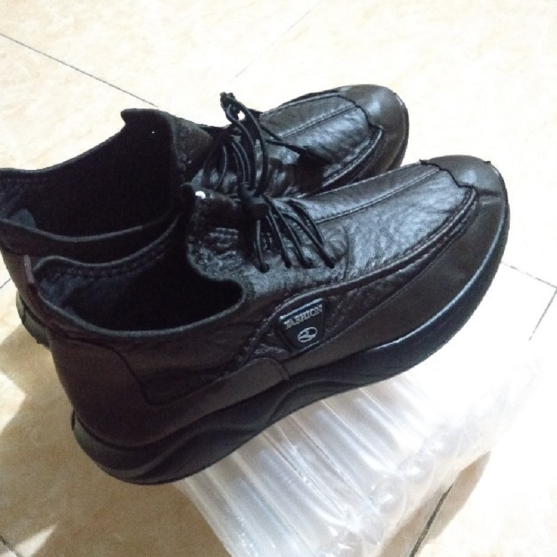 Sepatu Formal Pria Pantofel Sepatu Tali Import Casual Keren Waterproof Sepatu Kerja Kantor Karet Hitam Cokelat 006