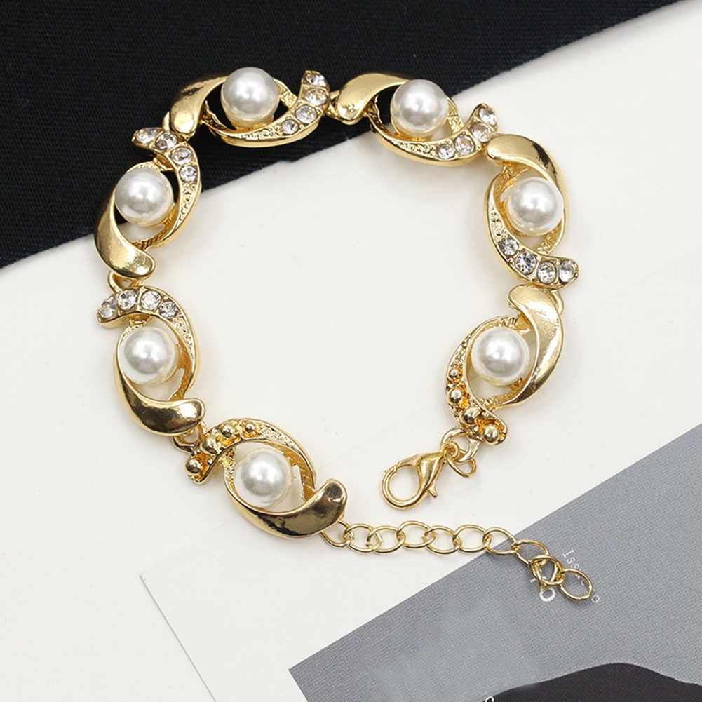 Hu Hu Hu Hu Hu Alat Bantu Pasang Kacamata♡ Gelang Mutiara Berlian Imitasi Adjustable Untuk Wanita