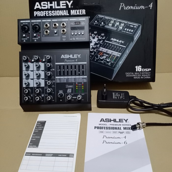 Mixer 4Channel ASHLEY PREMIUM 4 Reverb USB Audio Recording Soundcard