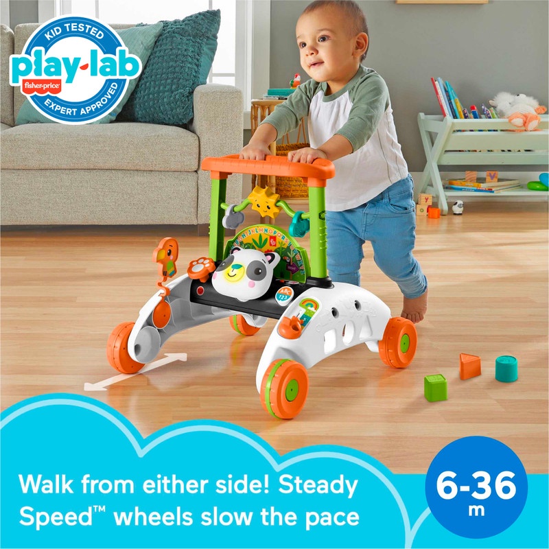 Fisher Price 2 Sides Steady Speed Panda Walker - Push Walker Bayi 2 Sisi