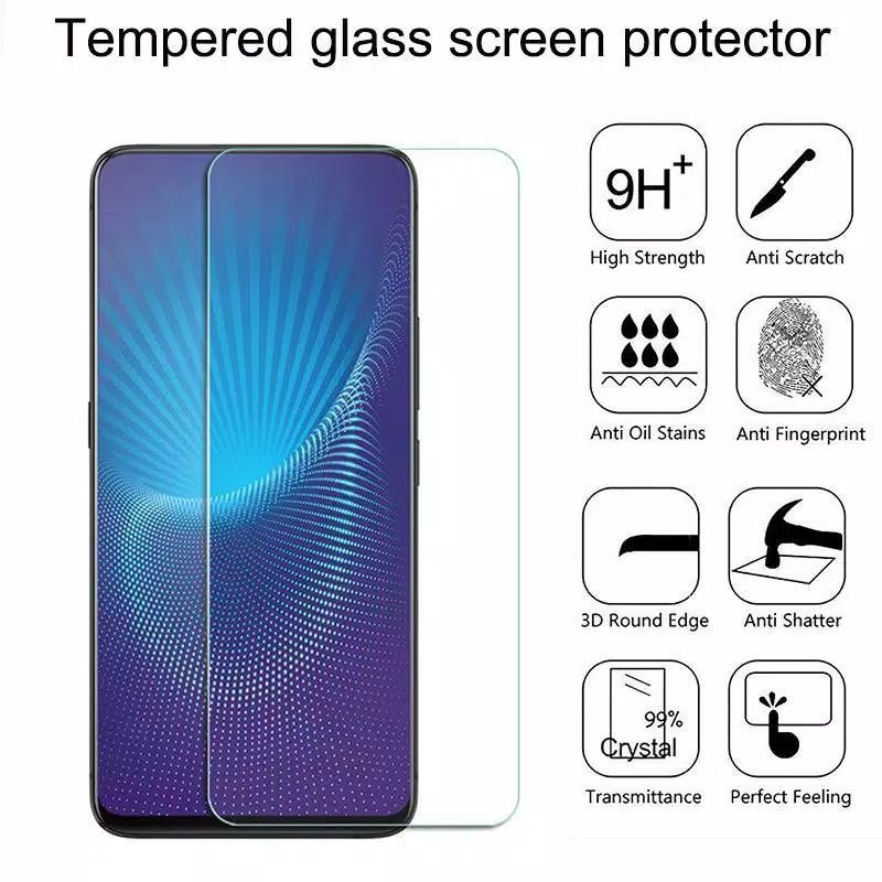 Tempered glass bening Vivo V5 LITE/V5+/V75/V7+/V9/V11/V11i/V11 pro/V15/V15PRO/V17 pro/V19/S1/S1 pro/Z1 pro/X30/X50