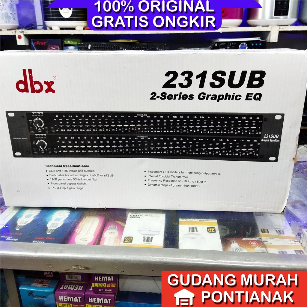 Equalizer DBX 231 SUB SUBWOOFER Penjernih suara Amplifier aqualizer original asli DBX 231SUB