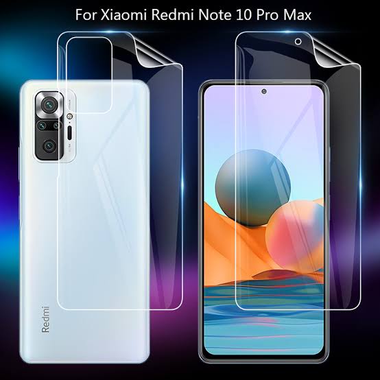 Hydrogel Clear Front-Back Xiaomi Redmi Note 12 Pro 11 4G/Note11 PRO/Note 10 10S 10PRO Note10-5G/ 9 9PRO/Not 8 8Pro 7 Hidrogel Full Cover-Ful Coverage Bening Glossy-Glosy Jelly-Jel Hydro Depan-Belakang Antigores-Anti Gores Transparent Tipis-Bagus-Laris NFC