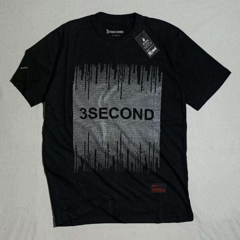 KAOS 3SECOND (BAYAR DITEMPAT) KAOS DISTRO THREE SECOND PRIA FREE STIKER THREESECOND 0220