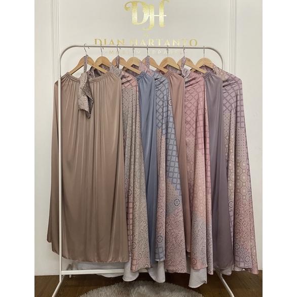 Mukena Sutra Armani Silk Motif Printing 2in1 | Mukena Travel | Mukena Armani Silk 2in1 | Mukena Prem