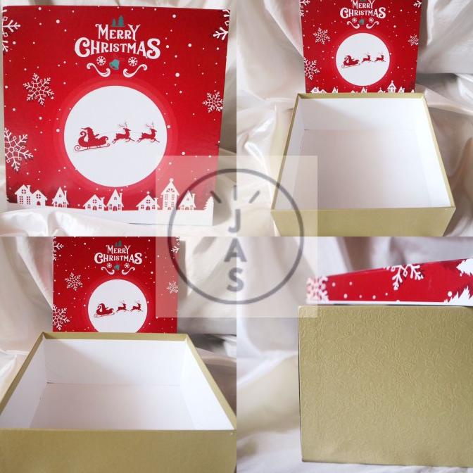 

[COD] kotak kue 24x24x10 hardbox / hand made / box kue edisi natal [COD]