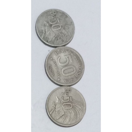 Uang koin 50 rupiah lawas