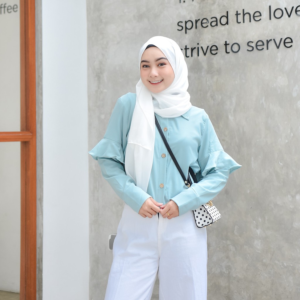 Baju Atasan Wanita Blouse Remaja Kekinian Fashion Selebgram Mewah [Realpict]