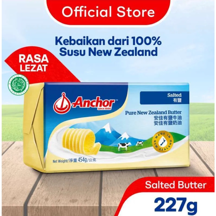 Anchor Butter Salted Unsalted Butter 227 Gram Mentega MPASI Bayi - Kabakids Store