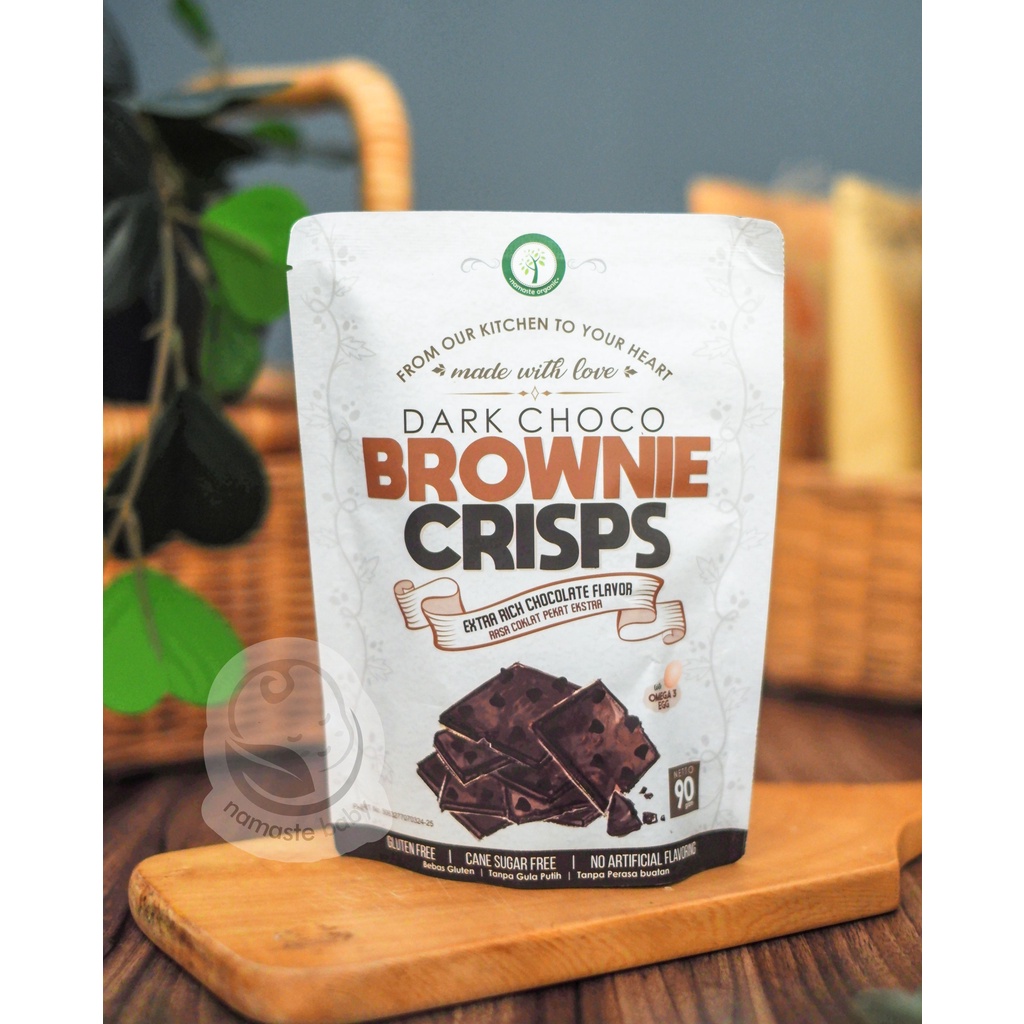 

DARK CHOCO BROWNIE CRISPS - WITH EXTRA CHOCO CHIPS 90GR