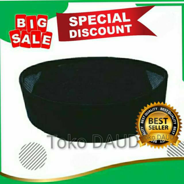 Peci Songkok HITAM AC Kopiah Nasional Pondok Bahagia AC VIP Polos Hitam Anti Air