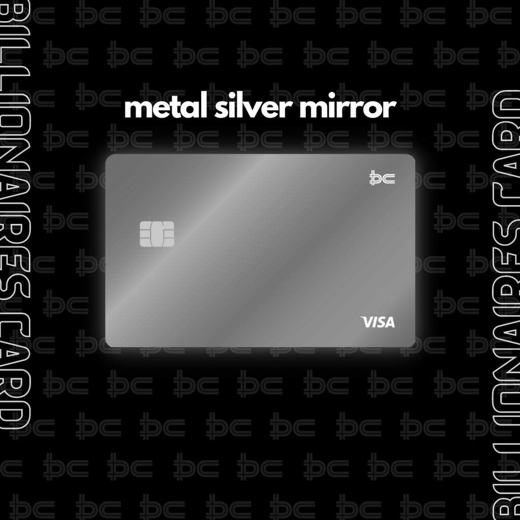 Custom Metal ATM Debit Credit Card (Bukan Skin Card) - Silver Mirror