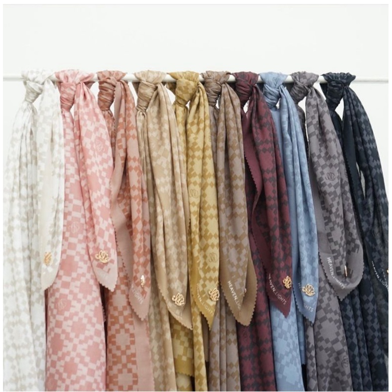 Hazel monogram scarf heaven lights