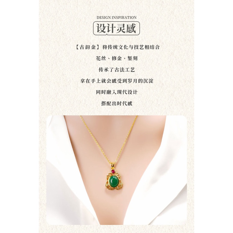 Goldkingdom Fashion Jewelry Emas Asli Kadar 375 Bangkok Accessories Ready Stock Gold-plated Hollow Flower-shaped Pendant Women's Exquisite Flower-shaped Collarbone Necklace for Girlfriend