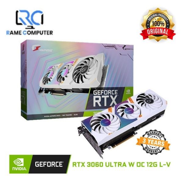 VGA Colorful iGame GeForce RTX 3060 Ultra White OC 12G L-V |12GB|GDDR6