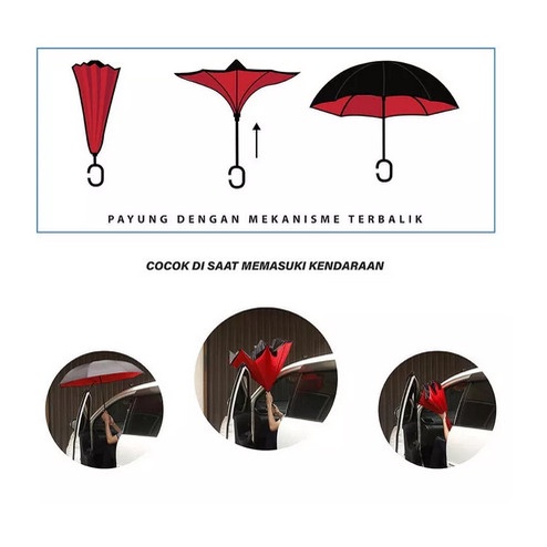 BELLA - PAYUNG TERBALIK UMBRELLA KAZBRELLA 2ND GEN REVERSE MODERN