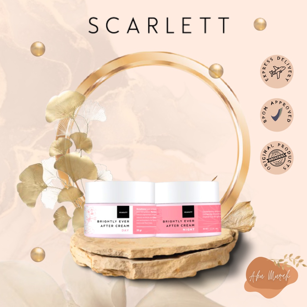 ✨ AKU MURAH ✨SCARLETT CREAM WAJAH BRIGHTLY