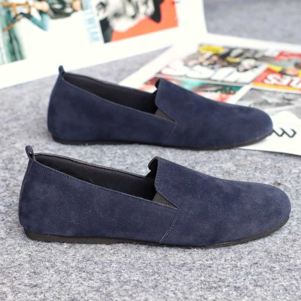 CORD Sepatu Slip On Pria Kulit Syntetic Sepatu Pria Casual Anti Slip Cowok Pantofel