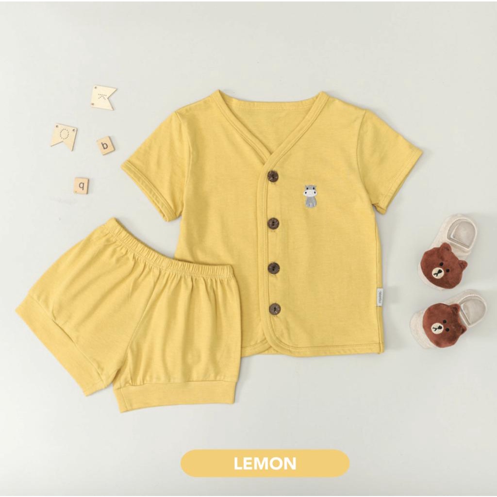 Mooi Short Button Set - Setelan Anak Laki/Baju bayi/Piyama bayi