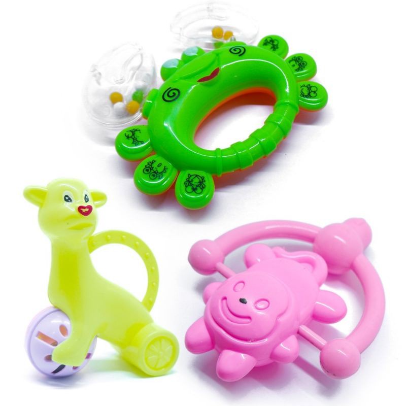 Handbell Shaker Toys Mainan Kerincingan Bayi isi 4