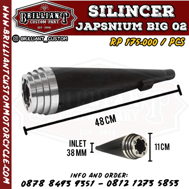 SILINCER KNALPOT CUSTOM JAPSTYLE - KNALPOT MOTOR - AKSESORIS MOTOR -