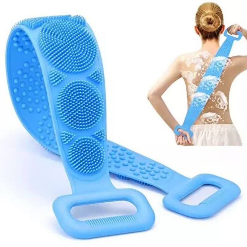 Sikat Punggung Mandi Penggosok Silikon Penghilang Daki Scrubber Brush