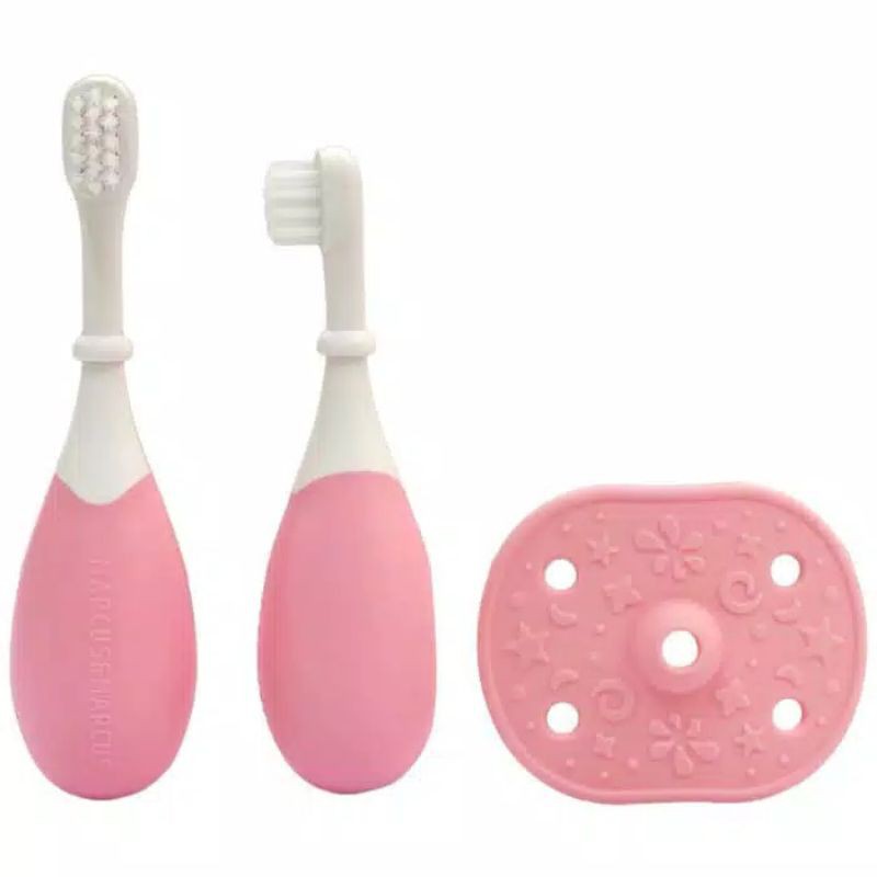 Marcus &amp; Marcus 3 Stage Palm Grasp Toothbrush Set