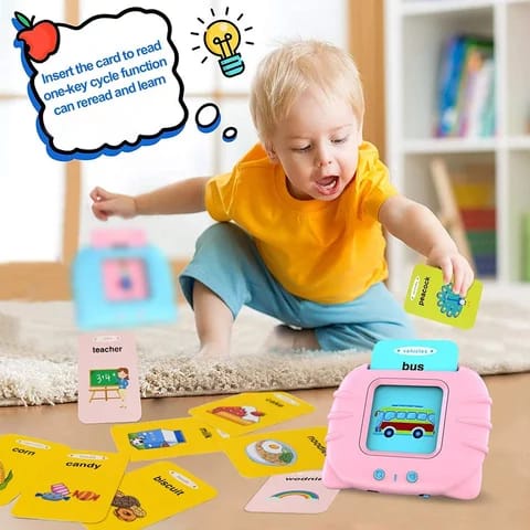 Mainan Edukasi Flash Card Reader Alat Bantu Mengenal Kosa kata Bahasa Inggris / Card English Early Education Device